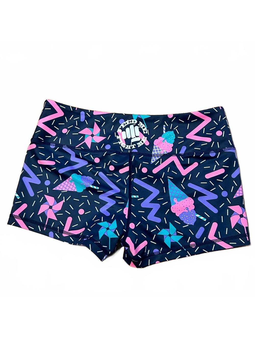 Feed Me Fight Me Crossfit Ice Cream & Confetti Shorts | Small